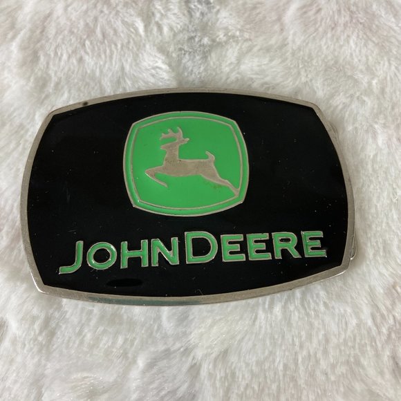 Vintage John Deere Collectible Belt Buckle Rare silver inlay deer